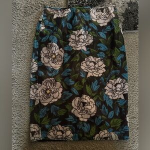 Diane Von Furstenberg Black sequin Floral Pencil Skirt